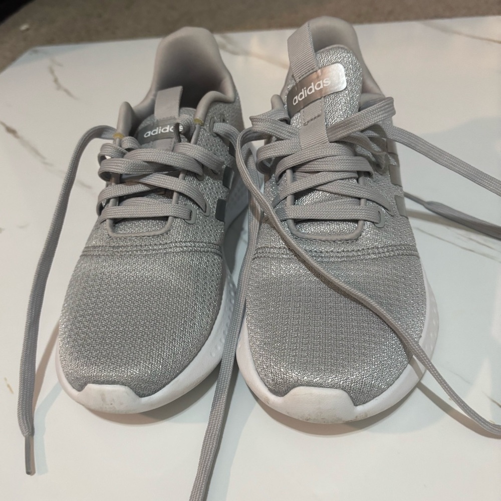 Women’s Adidas Cloudfoam Pure 2.0 'Grey Silver Metallic' - Picture 3 of 12